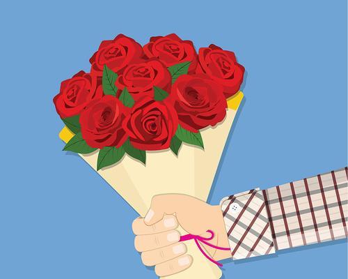 女性手捧玫瑰花通常象征着什么？