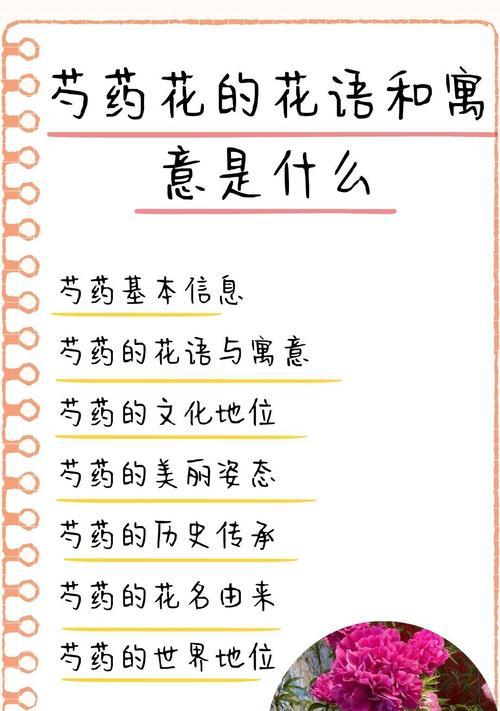 芍药花不同颜色的花语有何区别？如何选择？